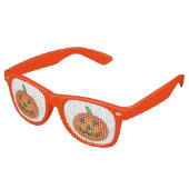 Trick oder Treat Pumpkin Jack o' Lantern Halloween Partybrille (Schrägansicht)