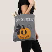 Trick oder Treat Pumpkin Kürbislaterne Bat Black Tasche (Von Nahem)