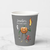 Trick oder Treat Pumpkin Pappbecher (Vorderseite)