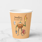 Trick oder Treat Pumpkin Pappbecher (Vorderseite)