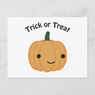 Trick oder Treat Pumpkin Postkarte