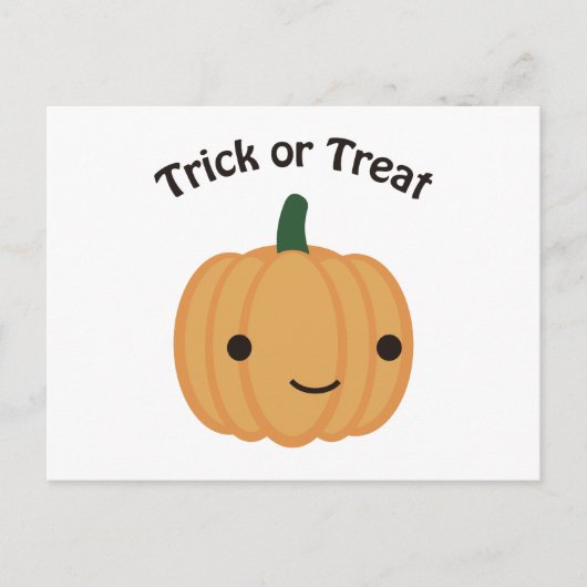 Trick oder Treat Pumpkin Postkarte (Vorderseite)