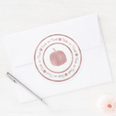 Trick oder Treat & Pumpkin Rose Gold Glam Hallowee Runder Aufkleber (Umschlag)