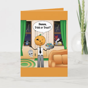 Trick oder Treat Pumpkin Vater Feiertagskarte