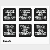 Trick oder Treat Quadratischer Aufkleber (Blatt)