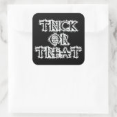 Trick oder Treat Quadratischer Aufkleber (Tasche)