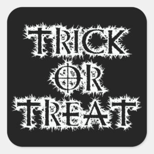 Trick oder Treat Quadratischer Aufkleber