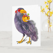Trick oder Treat Raven Karte (Gelbe Blume)