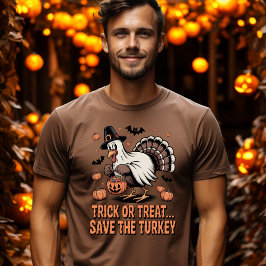 Trick oder Treat Rettete die Türkei Witziges Hallo T-Shirt