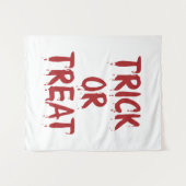 Trick oder Treat roten Bluttext beängstigend Hallo Wandteppich (Vorderseite (Horizontal))