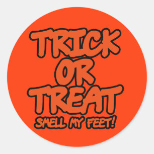 Trick oder Treat Runder Aufkleber