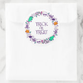 Trick oder Treat Runder Aufkleber (Tasche)