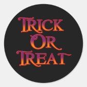 Trick oder Treat Runder Aufkleber (Vorderseite)