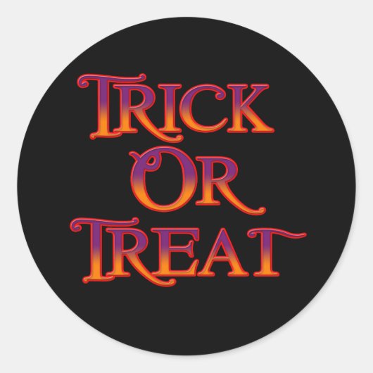 Trick oder Treat Runder Aufkleber (Vorderseite)