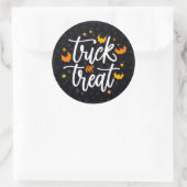 Trick oder Treat Runder Aufkleber (Tasche)