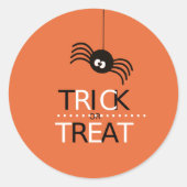 Trick oder Treat Runder Aufkleber (Vorderseite)