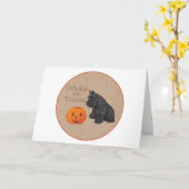 Trick oder Treat Scottie Dog Karte (Gelbe Blume)