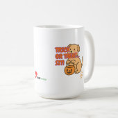 Trick oder Treat... Setz dich! Funny Halloween Dog Kaffeetasse (VorderseiteRechts)