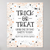 Trick oder Treat Sign für Halloween Poster (Vorne)
