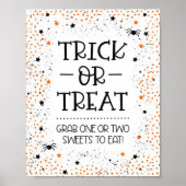 Trick oder Treat Sign für Halloween Poster (Vorne)