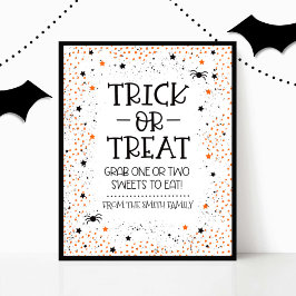 Trick oder Treat Sign für Halloween Poster