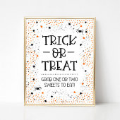 Trick oder Treat Sign für Halloween Poster
