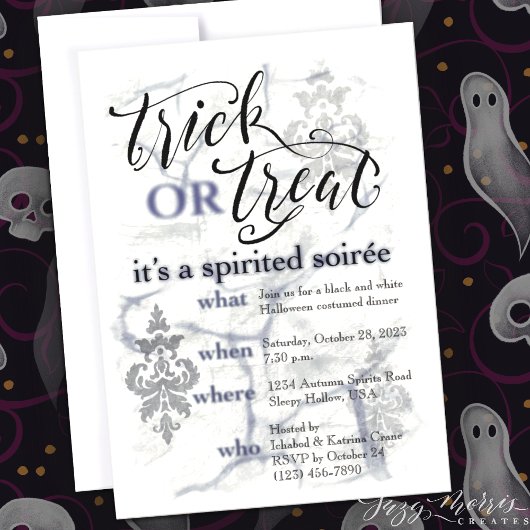 Trick oder Treat Soirée individuelle Einladung