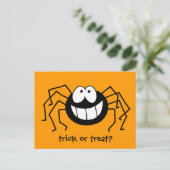 Trick oder Treat Spider Postkarte (Stehend Vorderseite)