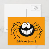 Trick oder Treat Spider Postkarte (Vorne/Hinten)