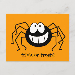 Trick oder Treat Spider Postkarte