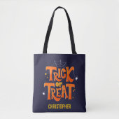 Trick oder Treat Spiders Niedliches Personalisiert Tasche (Vorderseite)