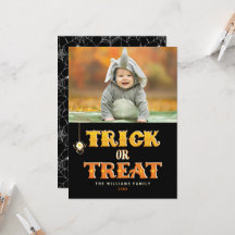 Trick oder Treat Spione Halloween Foto Cards