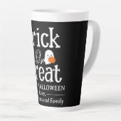Trick oder Treat Spooky Halloween Familie Milchtasse (Rechte Ecke)