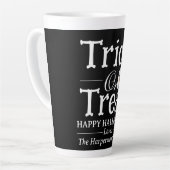 Trick oder Treat Spooky Halloween Familie Milchtasse (Linke Ecke)