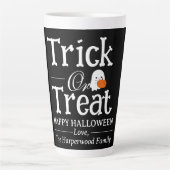 Trick oder Treat Spooky Halloween Familie Milchtasse (Vorderseite)