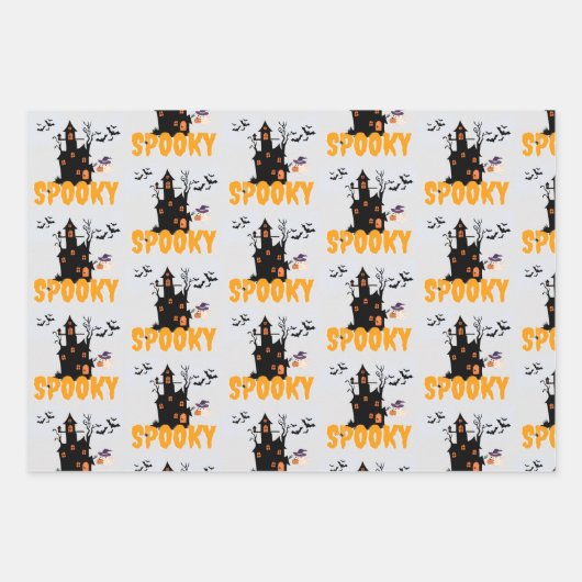 Trick oder Treat Spooky Hey! Bootiful Halloween Geschenkpapier Set (Vorderseite 2)