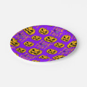 Trick oder Treat Spooky Pumpkin Halloween-Party Pappteller (Schrägansicht)