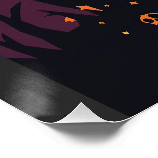 Trick oder Treat Spooky Pumpkin Halloween-Party Poster (Ecke)