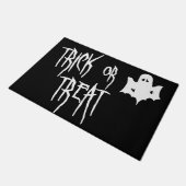 Trick oder Treat - Spooky White Ghost Halloween Fußmatte (Schrägansicht)