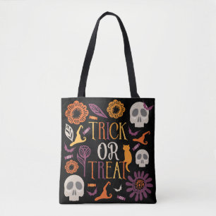 Trick oder Treat Stilvolles Halloween Muster Desig Tasche