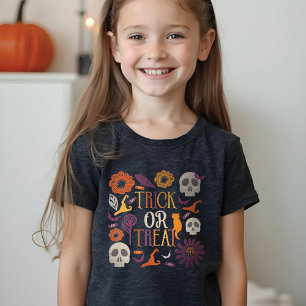 Trick oder Treat Stilvolles Halloween Muster Desig Tri-Blend Shirt