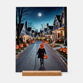 Trick oder Treat Street - Whimsisches Halloween-Ab Acrylschild