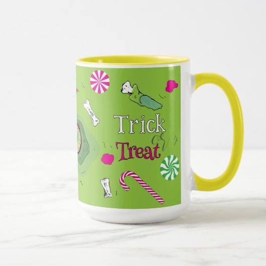 Trick oder Treat! Süß, süß und süß! Tasse (Rechts)