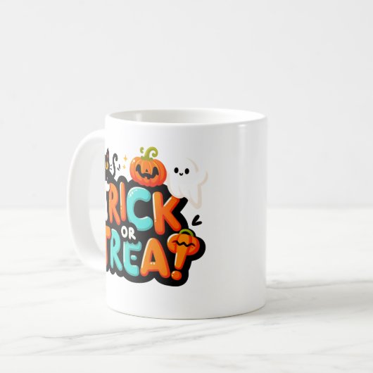 Trick oder Treat-Tasse Kaffeetasse (Vorderseite Links)