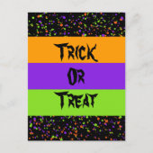 Trick oder Treat / Tier / Punkte / Postkarte (Vorderseite)