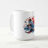 Trick oder Treat Time: Ghost Ski Fun Design Kaffeetasse (Vorderseite Links)