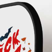 Trick oder Treat Time: Ghost Ski Fun Design Pickleball Schläger (Linke Seite)