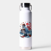 Trick oder Treat Time: Ghost Ski Fun Design Trinkflasche (Vorne)