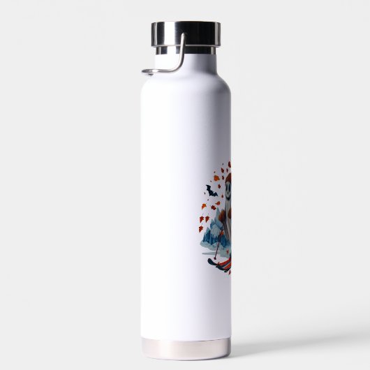 Trick oder Treat Time: Ghost Ski Fun Design Trinkflasche (Rechts)