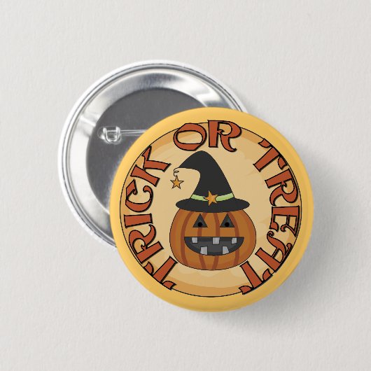 Trick oder Treat Tshirts und Geschenke Button (Vorne & Hinten)
